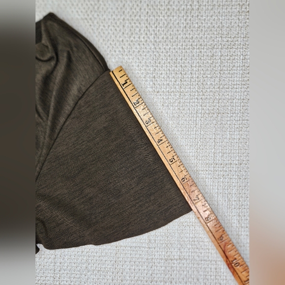 Vintage Y2K AB Studio Women's V-Neck Wrap Short Sleeve Layer Top Olive Size XL - Picture 6 of 9